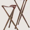 Tripod Seat With Dog Lead - 75Cm In Dark Brown*Purdey Outlet