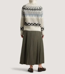 Women'S Cashmere Fairisle Falcon Crew Neck Sweater In Kestral*Purdey Discount