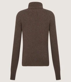 Women'S Cashmere Turtleneck Sweater With Chest Pocket*Purdey Shop