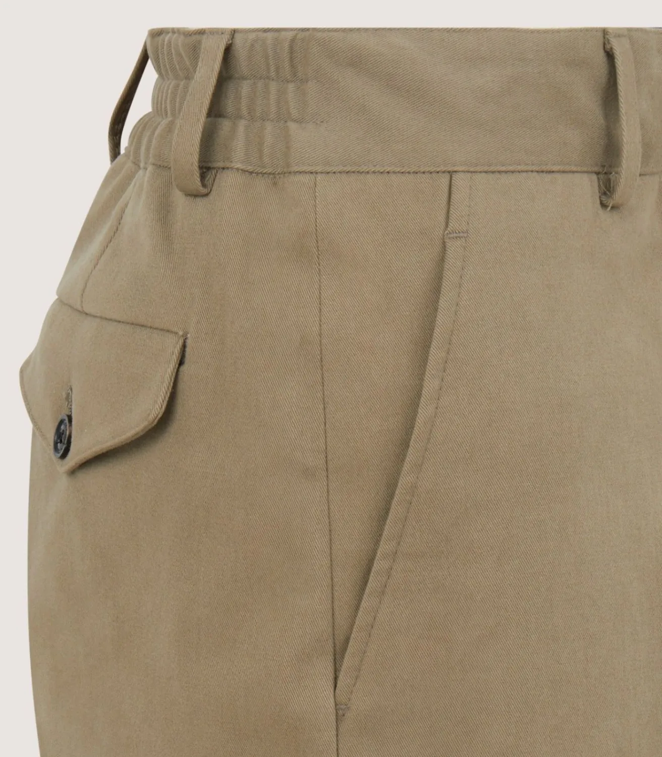 Women'S Cotton Flat Front Trouser In Dark Olive*Purdey Hot