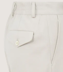 Women'S Cotton Wool Flat Front Trouser In Pale Stone*Purdey Cheap