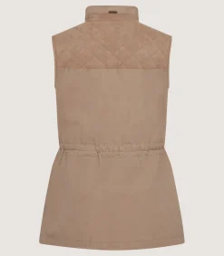 Women'S High Collar Dry Wax Summer Sporting Vest In Taupe*Purdey Store