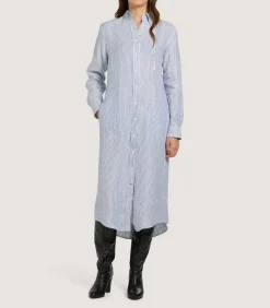 Women'S Linen Oxford Stripe Dress*Purdey Sale