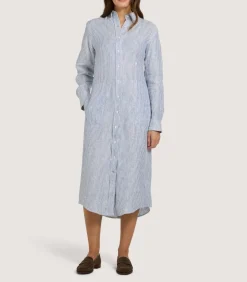 Women'S Linen Oxford Stripe Dress*Purdey Sale