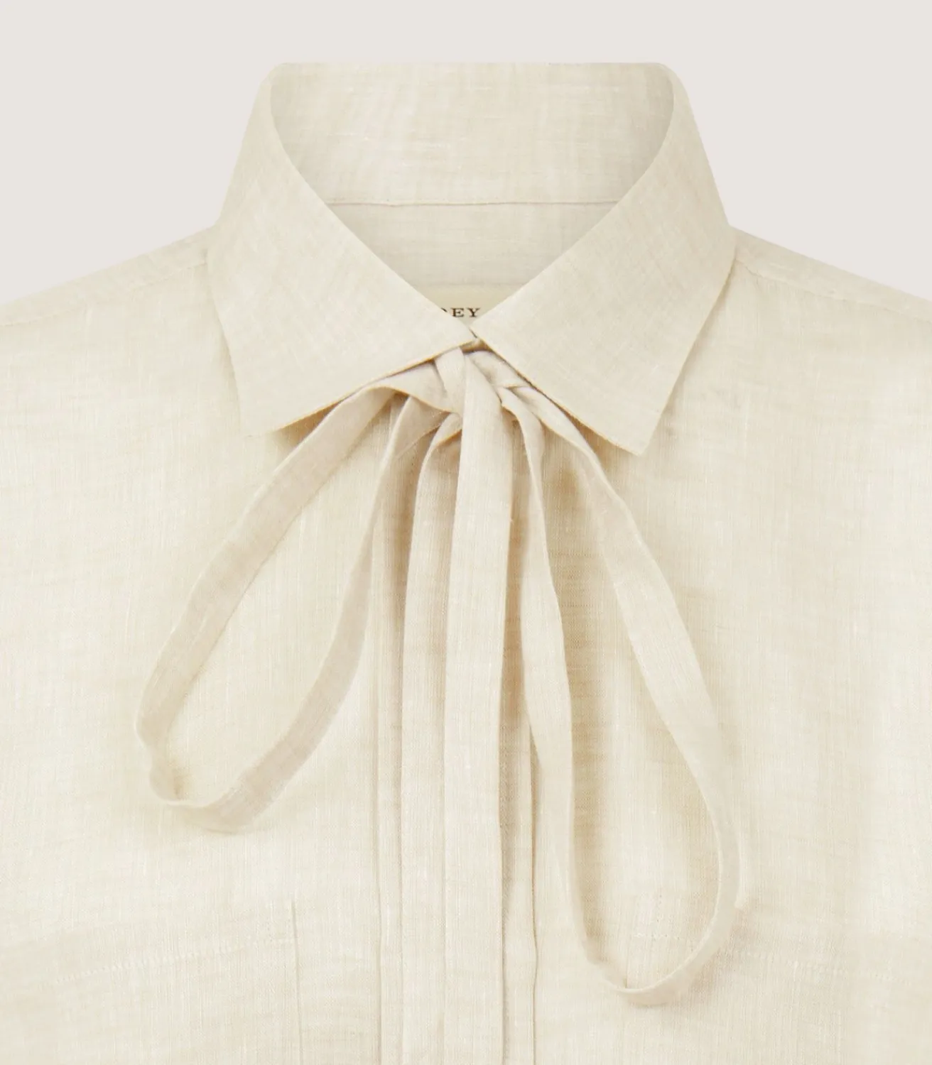 Women'S Linen Relaxed Shirt In Pale Stone*Purdey Hot
