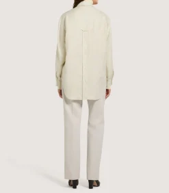 Women'S Linen Relaxed Shirt In Pale Stone*Purdey Hot