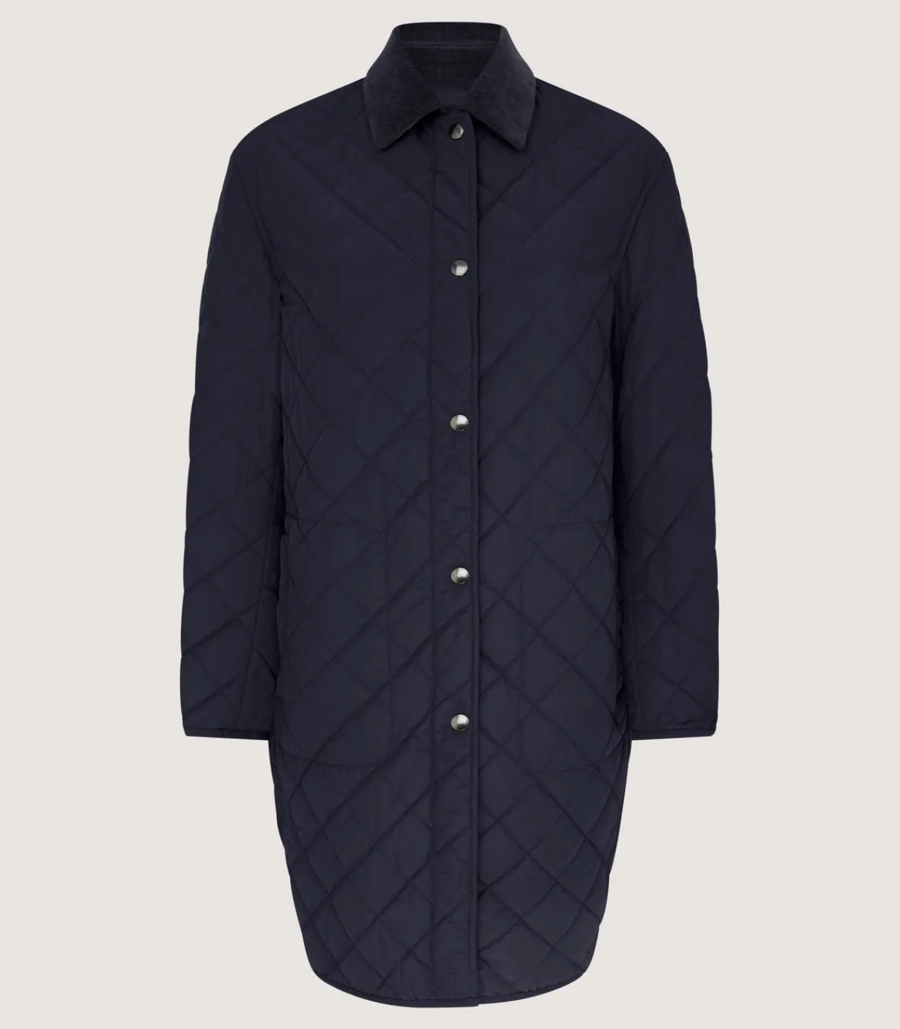 Women'S Long Quilted Jacket In Navy*Purdey Best