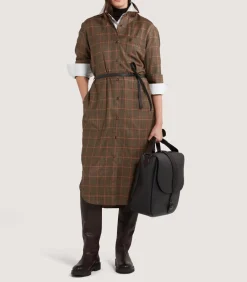 Women'S Merino Country Check Shirt Dress*Purdey Cheap