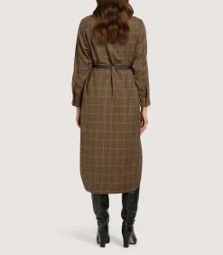 Women'S Merino Country Check Shirt Dress*Purdey Cheap