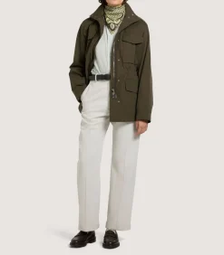 Women'S Olive Field Jacket*Purdey Discount