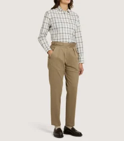 Women'S Summer Sporting Windowpane Shirt*Purdey Cheap