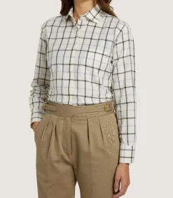 Women'S Summer Sporting Windowpane Shirt*Purdey Cheap