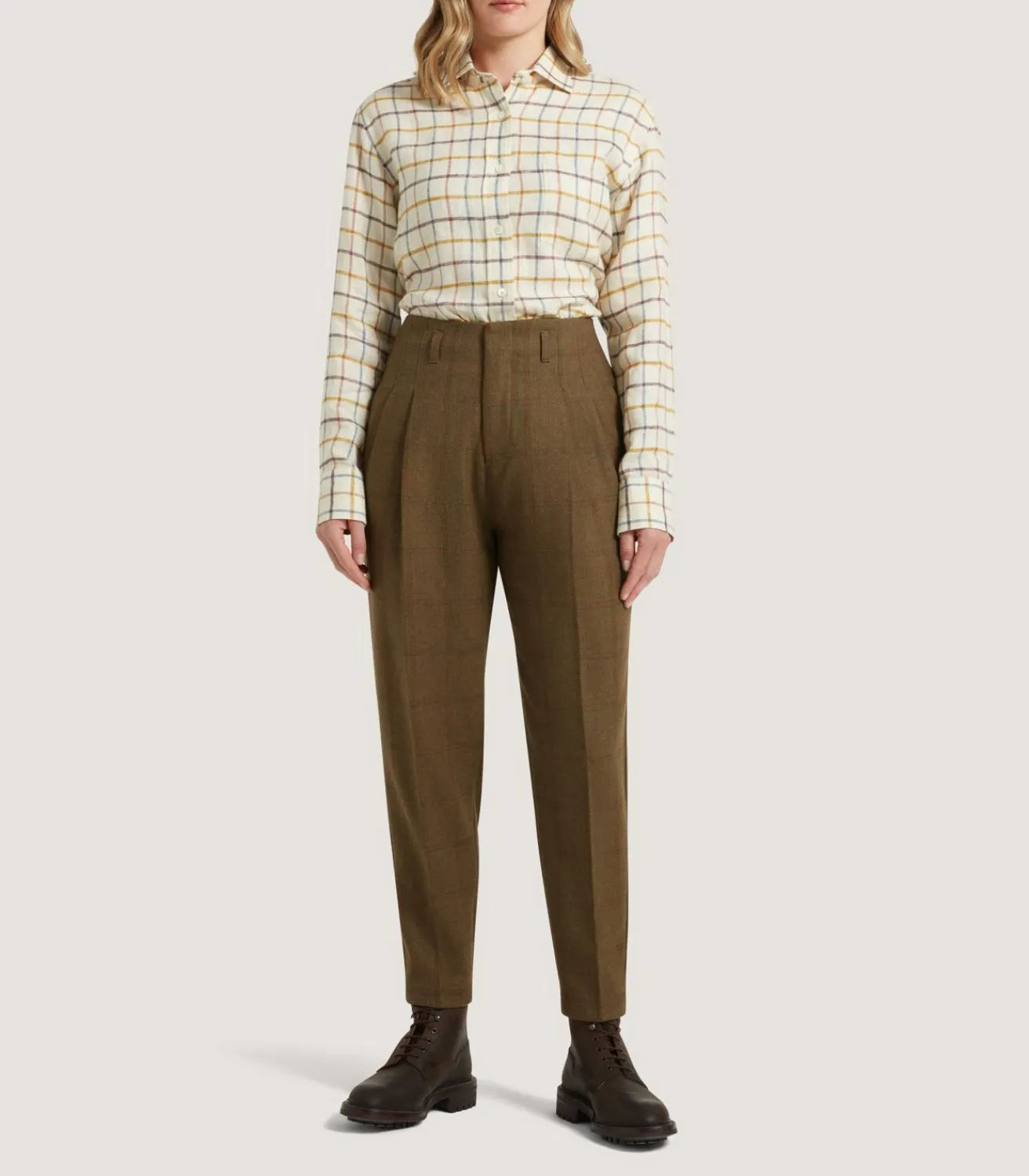 Women'S Technical Tweed Two Pleat Sporting Trouser In Lomond*Purdey Sale